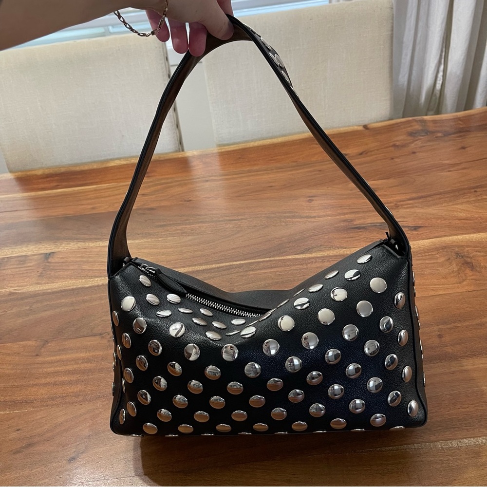 NEW Liviana Conti " Elena " Studded shoulder Bag - Black with studs